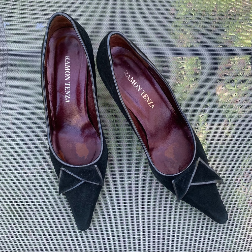 NEW LISTING:    Ramon Tenza Black Suede Heels